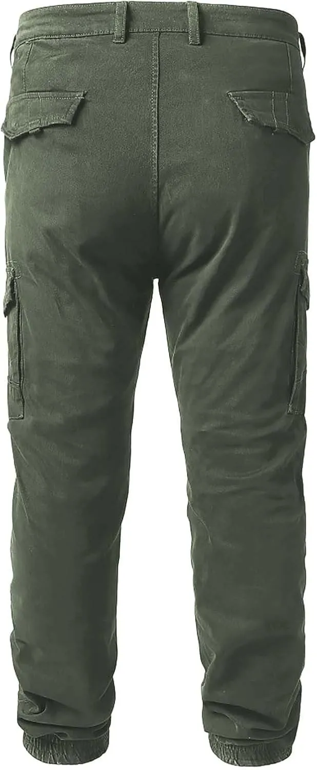 Cargo Work Pants Men Men's Drawstring Workwear Solid Colour Trousers Men's Casual Pantalones para Hombre De Trabajo