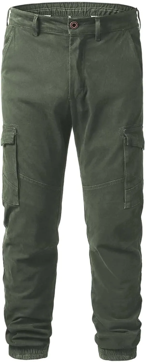 Cargo Work Pants Men Men's Drawstring Workwear Solid Colour Trousers Men's Casual Pantalones para Hombre De Trabajo