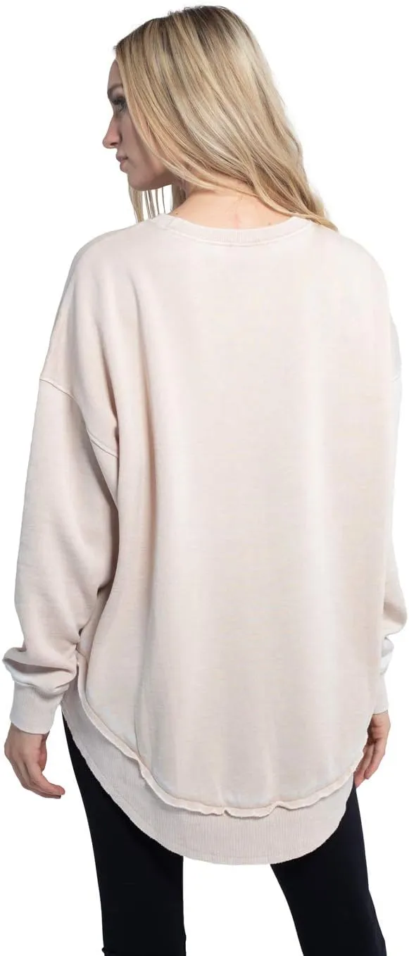 chicka-d Women's Burnout Campus Pullover
