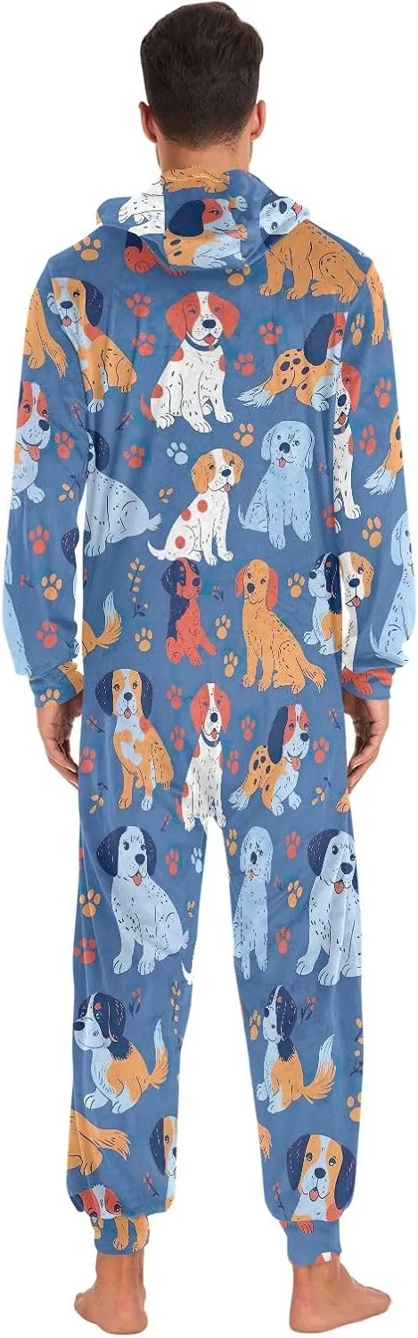 CHIFIGNO Pajama Onesie for Adults One-Piece Halloween Costume Christmas Sleepwear Onesie Outfit Lounge Wear