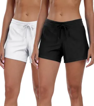 ChinFun Women's Board Shorts Swimswear Bottoms Tankini Swim Bathing Briefs Swimsuit Boardshorts Beach Trunks with Liner