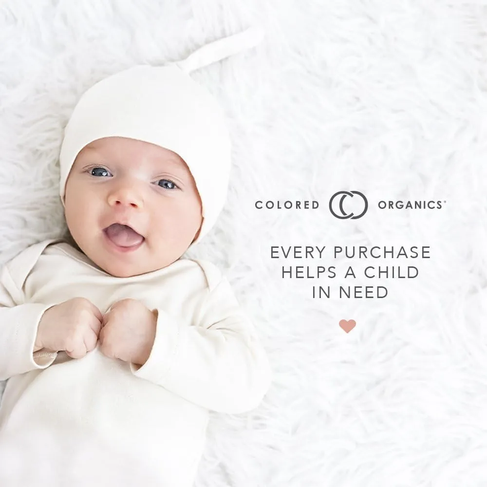 Colored Organics Baby Zip-Up Footed Sleeper with 2-Way Zipper - Newborn Organic Cotton Pajamas