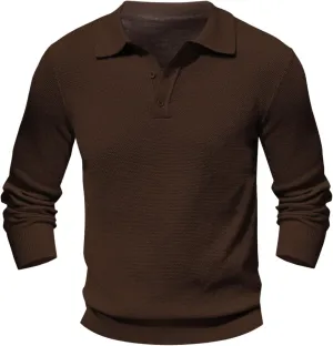 Cotton Long Sleeve Shirt Men Long Sleeved Shirt Mens Polo T Shirts Trucker Shirts for Men Men's Quarter Zip