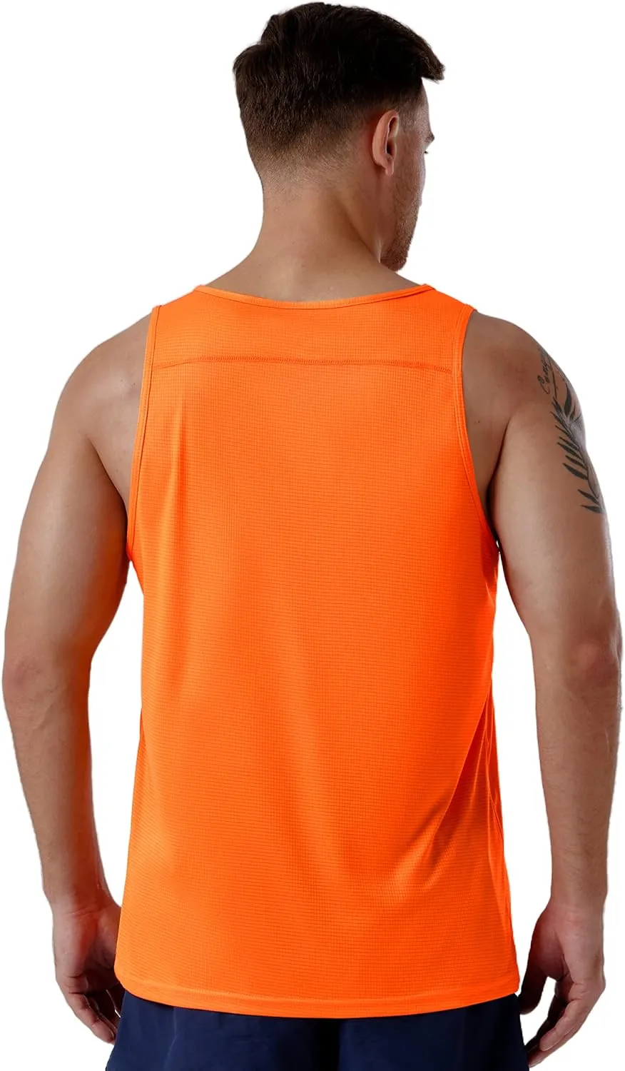 CQC Men's Sleeveless Shirts Gym Workout Running Quick Dry Tank Top Beach Swim Muscle Athletic Shirt