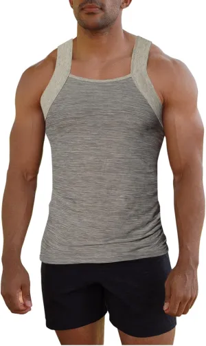 Different Touch Men's Dry Fit Square Cut Tank Tops