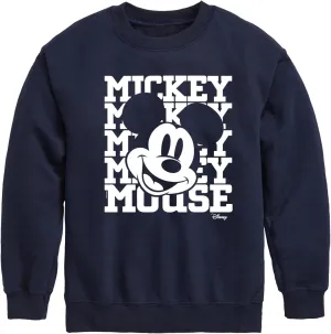 Disney Mickey, Mickey, Mickey Mouse - Youth Crewneck Fleece Sweatshirt