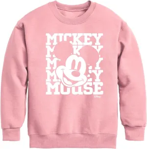 Disney Mickey, Mickey, Mickey Mouse - Youth Crewneck Fleece Sweatshirt