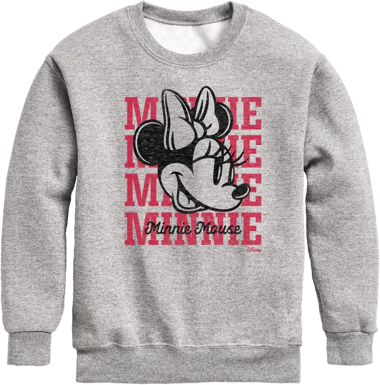 Disney Minnie, Minnie, Minnie Mouse - Youth Crewneck Fleece Sweatshirt