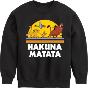 Disney The Lion King - Hakuna Matata - Sunshine - Toddler & Youth Crewneck Fleece Sweatshirt