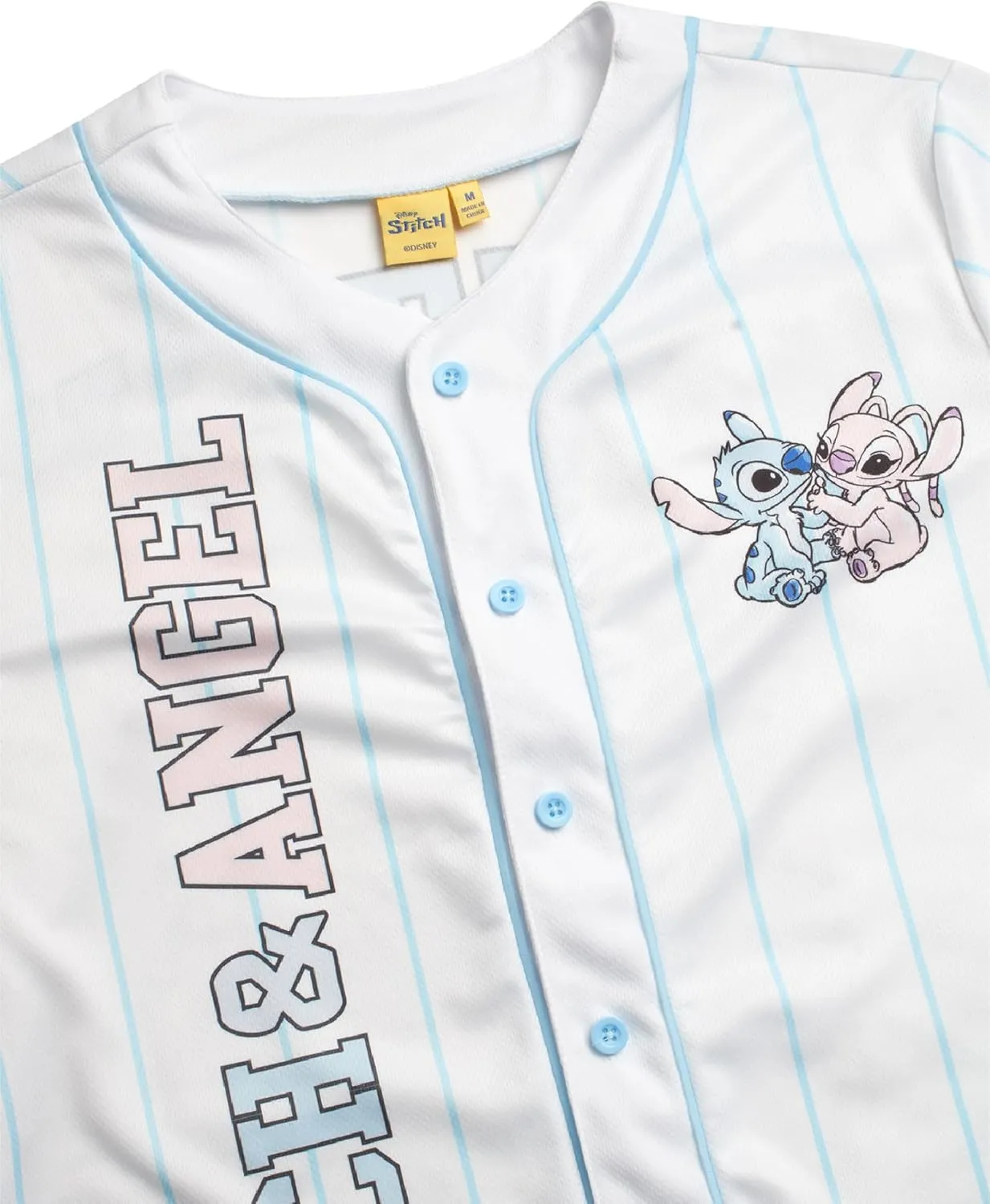 Disney Womens Baseball Jersey - Mickey Mouse Lightning McQueen Marie, Lilo and Stitch Womens Baseball Shirt (Sizes: S-XL)