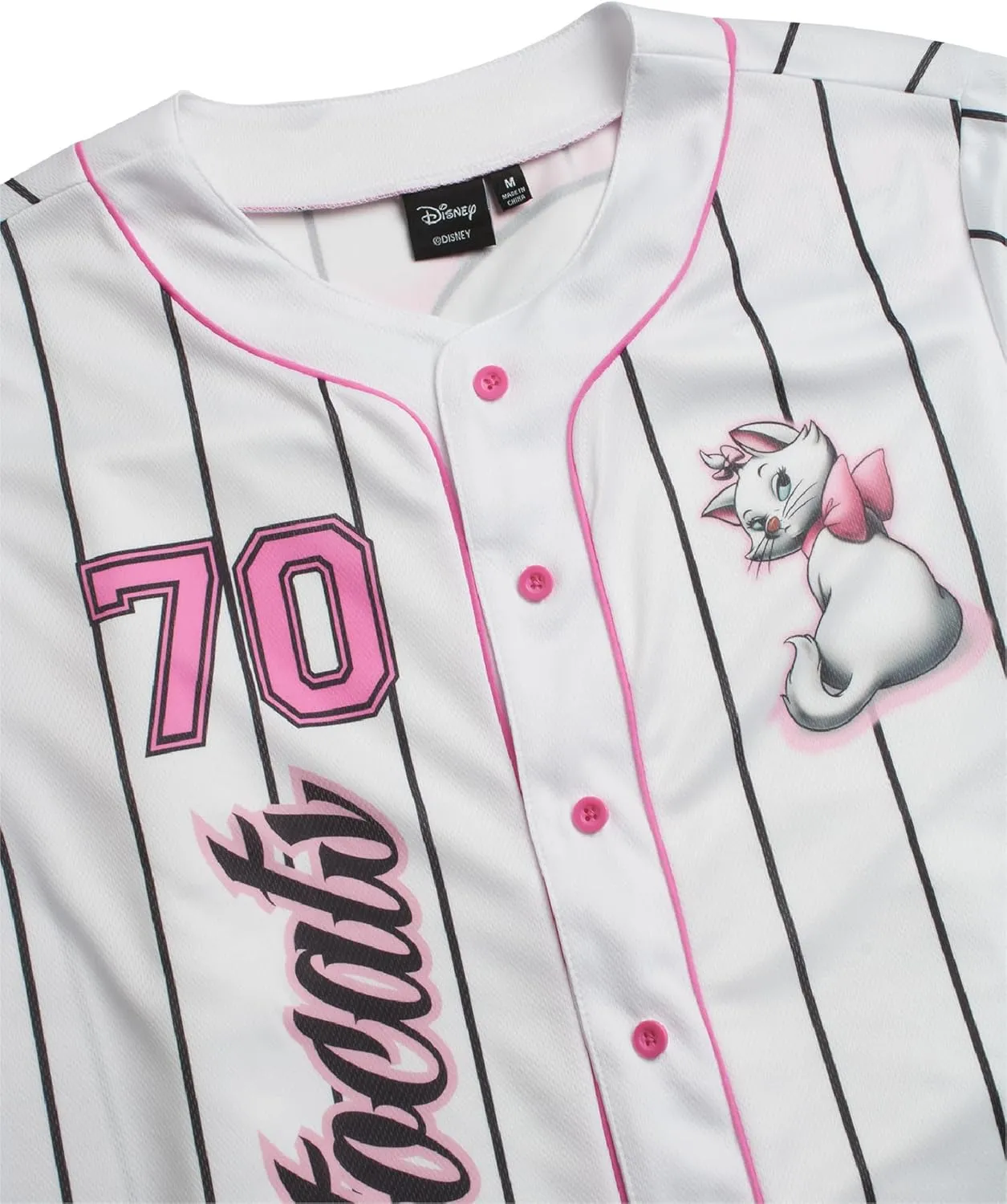Disney Womens Baseball Jersey - Mickey Mouse Lightning McQueen Marie, Lilo and Stitch Womens Baseball Shirt (Sizes: S-XL)