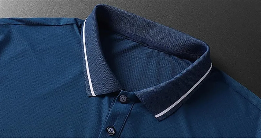Dvbfufv Men's Polos Shirt Men's Tactical Quick Dry Shirts Men's Sports Jogging Golf T- Shirt