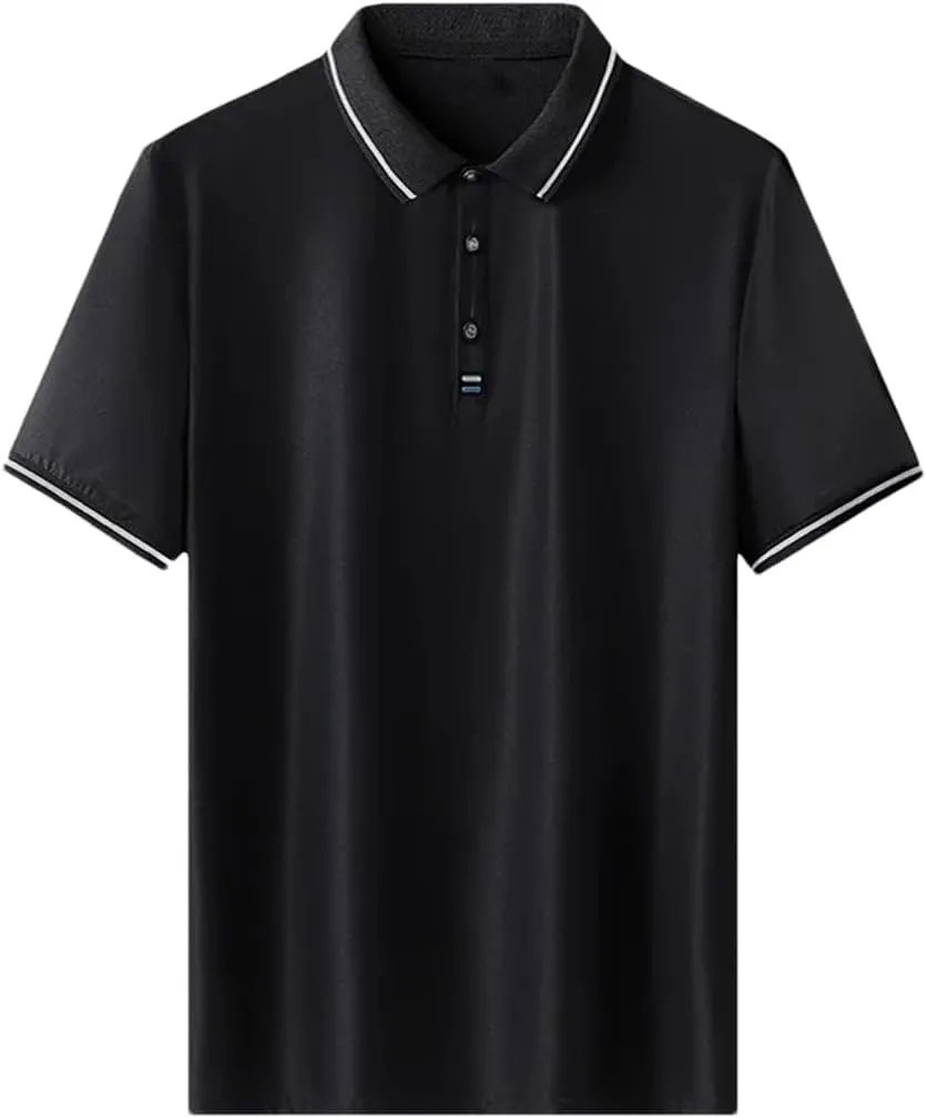 Dvbfufv Men's Polos Shirt Men's Tactical Quick Dry Shirts Men's Sports Jogging Golf T- Shirt