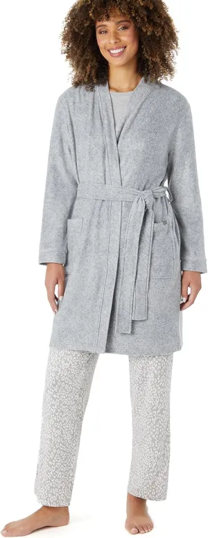 Eddie Bauer Womens Pajama Set  3 Piece Sleepwear Set - Bathrobe, T-Shirt, and Lounge Pants Set for Women (S-XXL)