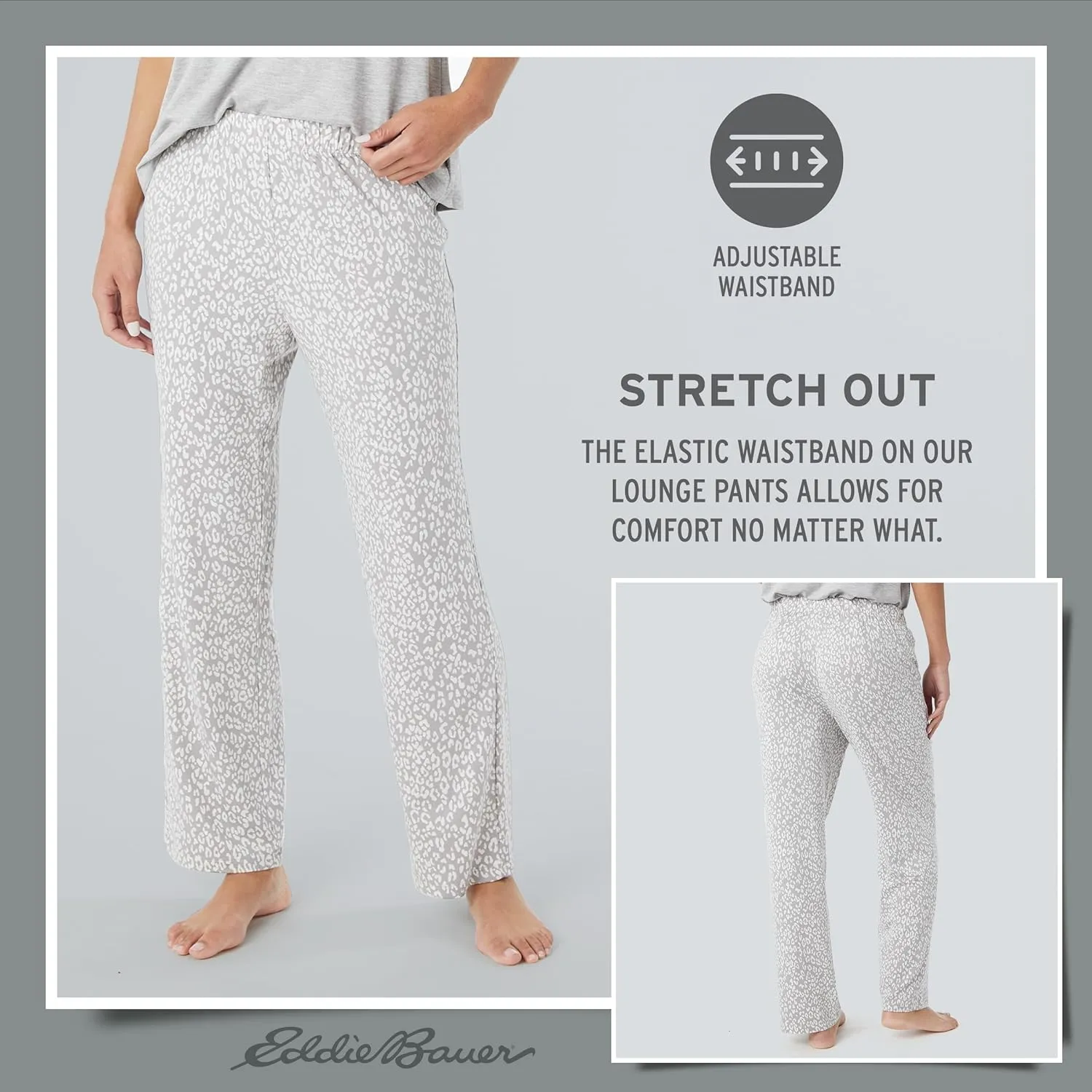 Eddie Bauer Womens Pajama Set  3 Piece Sleepwear Set - Bathrobe, T-Shirt, and Lounge Pants Set for Women (S-XXL)