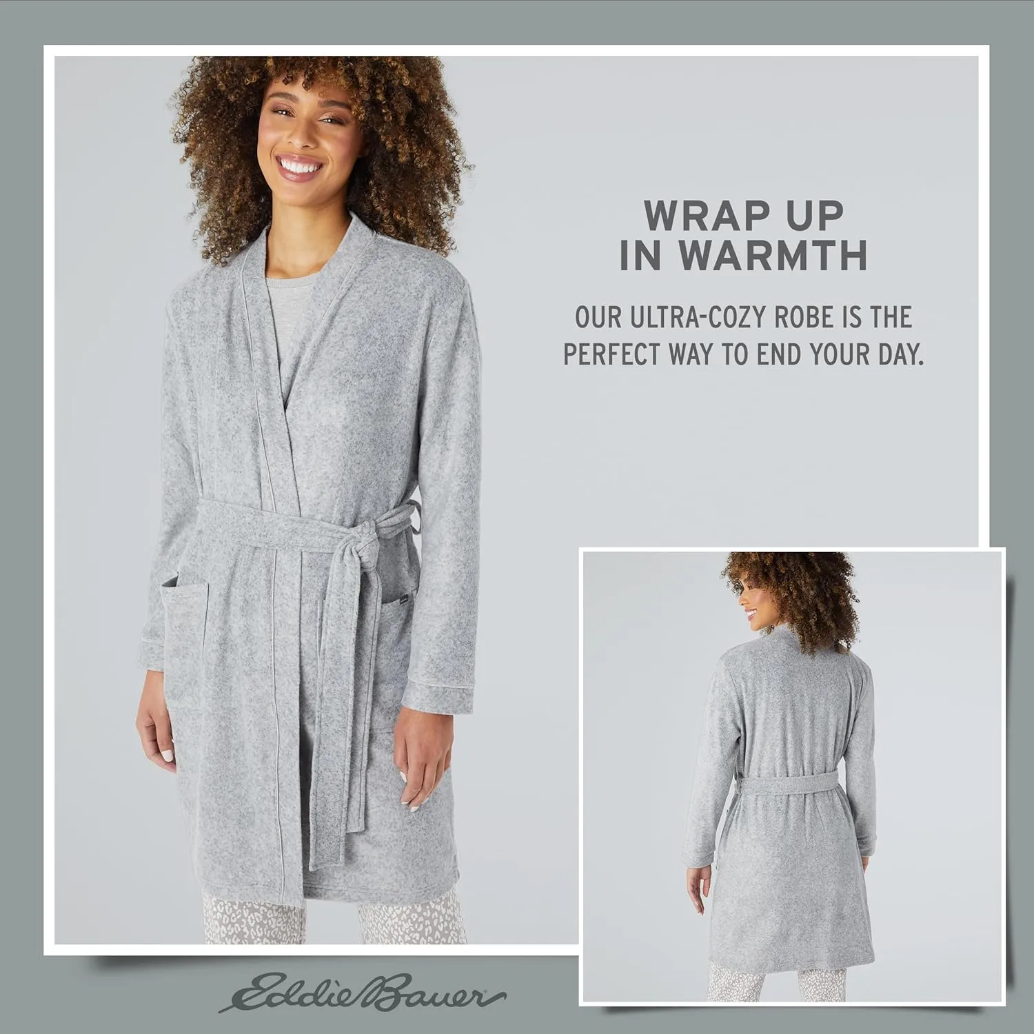 Eddie Bauer Womens Pajama Set  3 Piece Sleepwear Set - Bathrobe, T-Shirt, and Lounge Pants Set for Women (S-XXL)