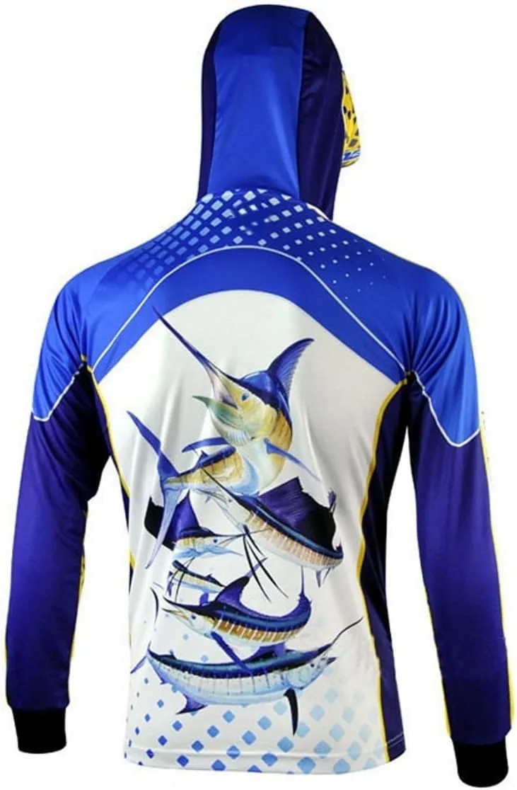 ESEL Men's Fishing Shirt Long Sleeve UPF 50 Sun uv Protection Microfiber Moisture Wicking Performance Quick Dry Hoodie