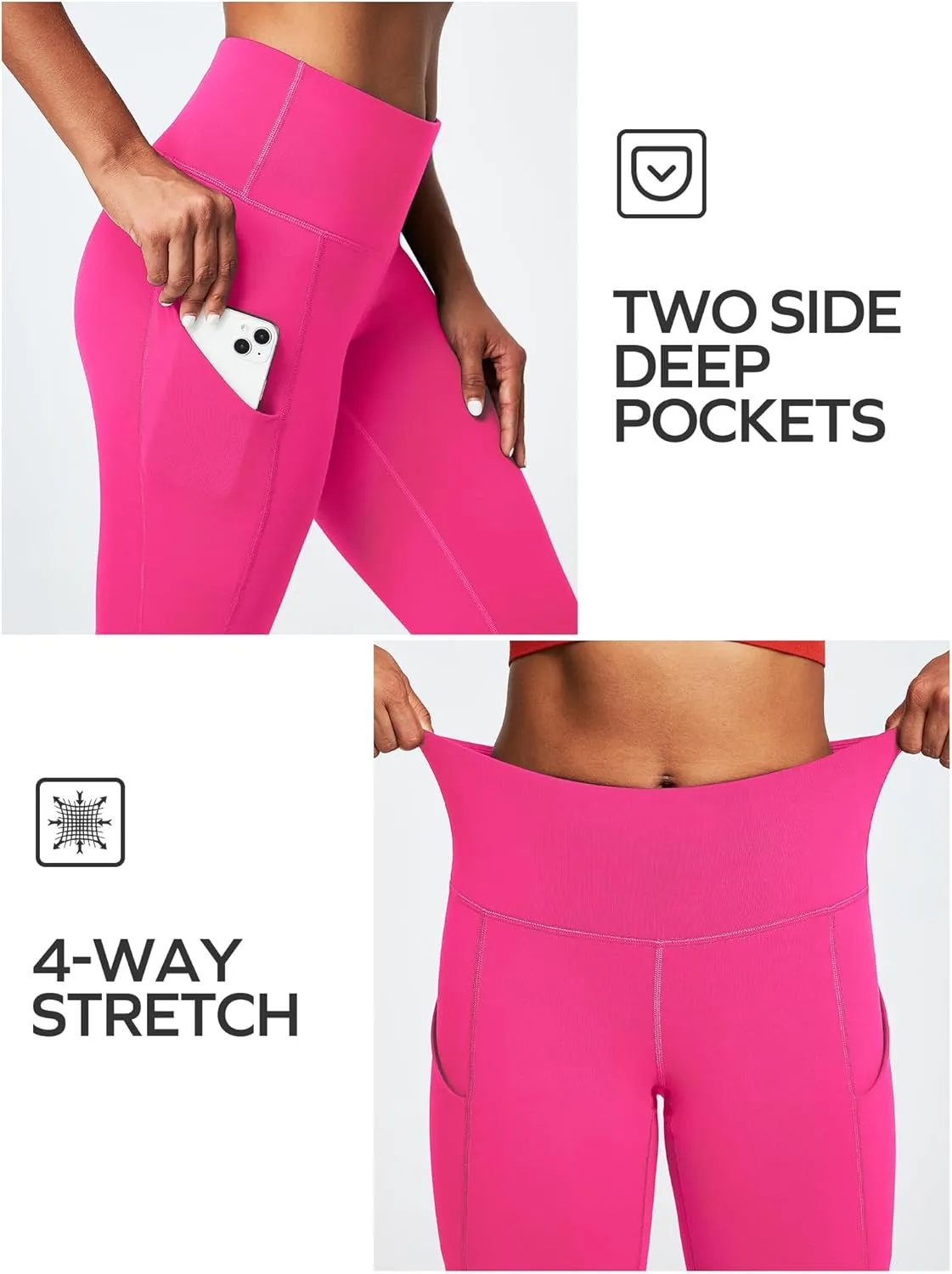 Ewedoos Fleece Lined Leggings with Pockets for Women Thermal Warm Winter Leggings for Women High Waisted Workout Yoga Pants