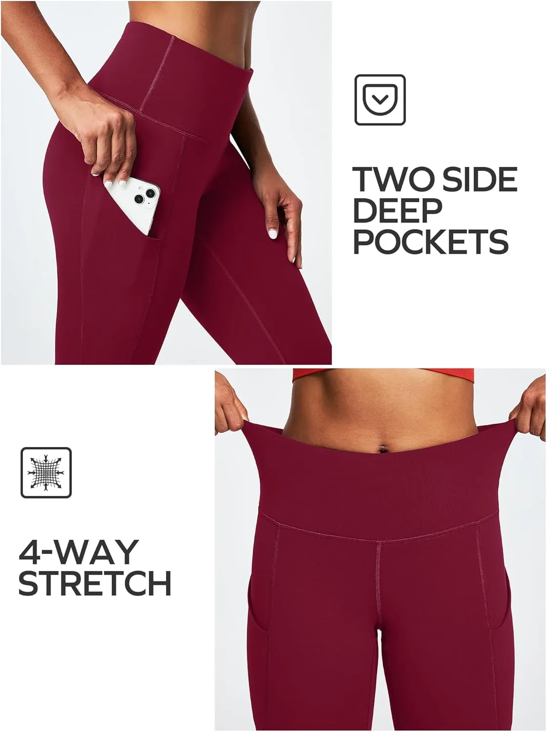 Ewedoos Fleece Lined Leggings with Pockets for Women Thermal Warm Winter Leggings for Women High Waisted Workout Yoga Pants