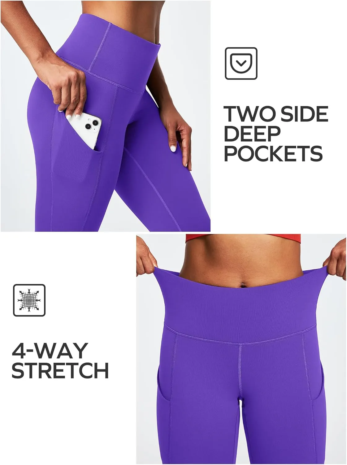 Ewedoos Fleece Lined Leggings with Pockets for Women Thermal Warm Winter Leggings for Women High Waisted Workout Yoga Pants