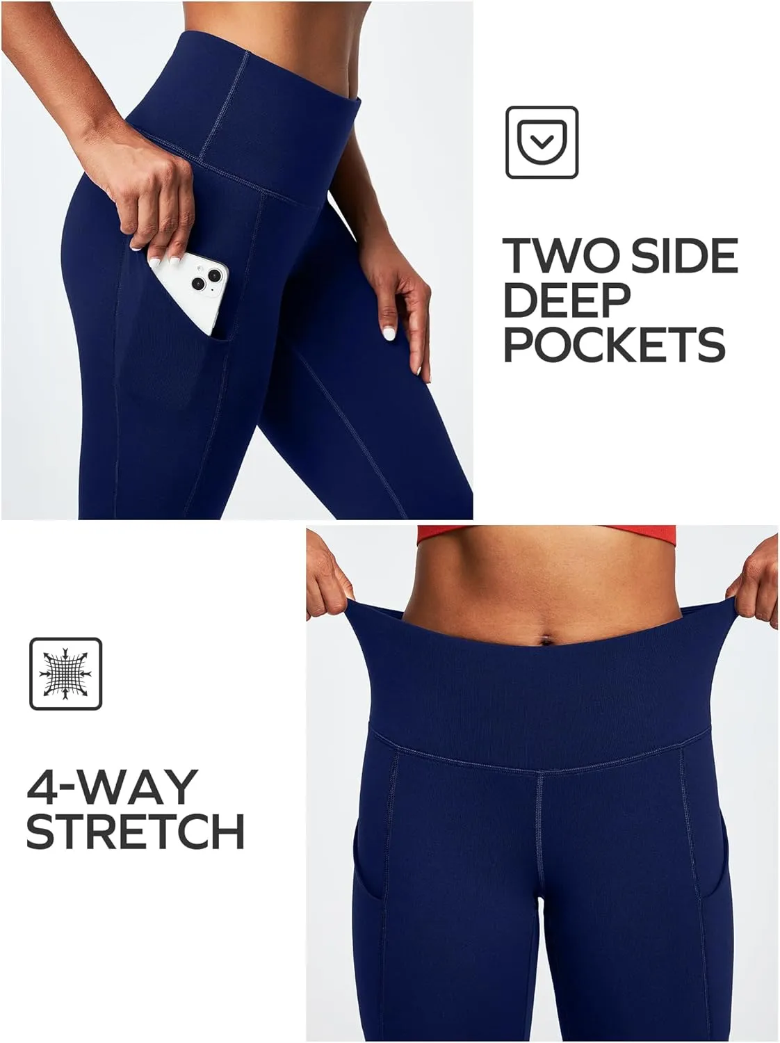 Ewedoos Fleece Lined Leggings with Pockets for Women Thermal Warm Winter Leggings for Women High Waisted Workout Yoga Pants