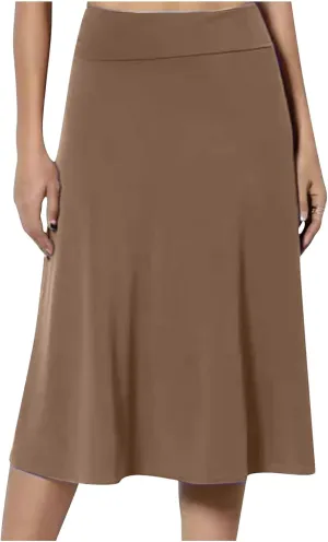 Fall Skirts for Women 2024 Dressy Casual Midi Pencil Skirts Work Office Winter High Waisted Wool Corduroy Skirt