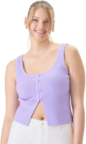 Florence By Mills Women's Bright Side Peek-a-Boo Button Up Tank