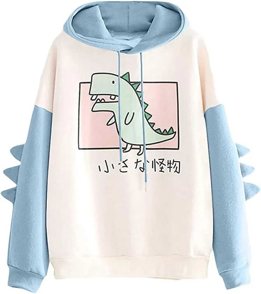 Fronage Teen Girls Hooded Sweatshirt Womens Long Sleeve Cute Hoodies Pullover Tops