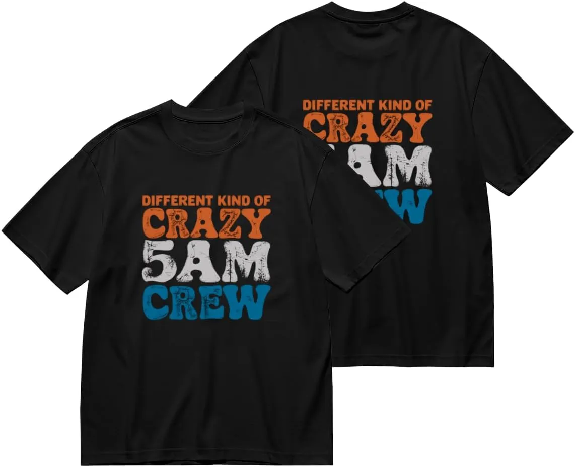 Funny Workout Squad 5 AM Crew Funny Gym Saying Graphic Unisex T-Shirt for Men or Women Dad Mom