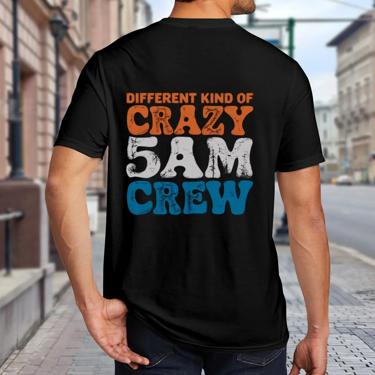 Funny Workout Squad 5 AM Crew Funny Gym Saying Graphic Unisex T-Shirt for Men or Women Dad Mom