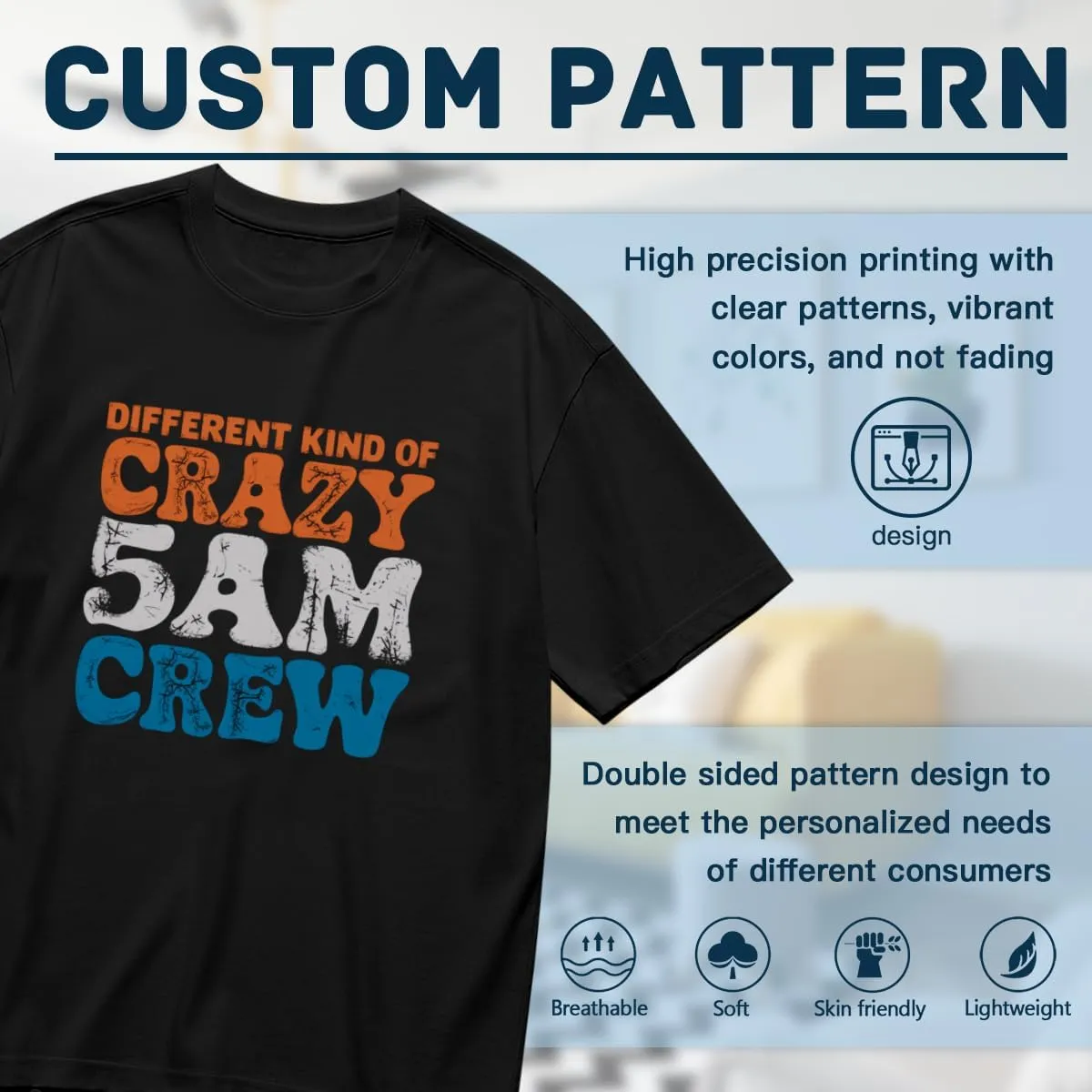 Funny Workout Squad 5 AM Crew Funny Gym Saying Graphic Unisex T-Shirt for Men or Women Dad Mom