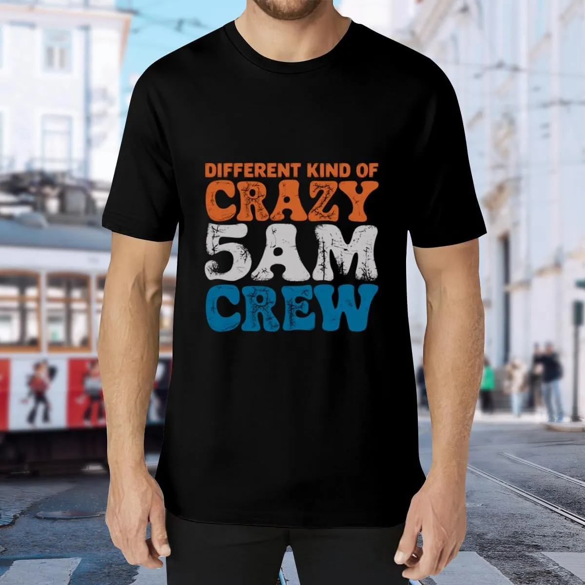 Funny Workout Squad 5 AM Crew Funny Gym Saying Graphic Unisex T-Shirt for Men or Women Dad Mom