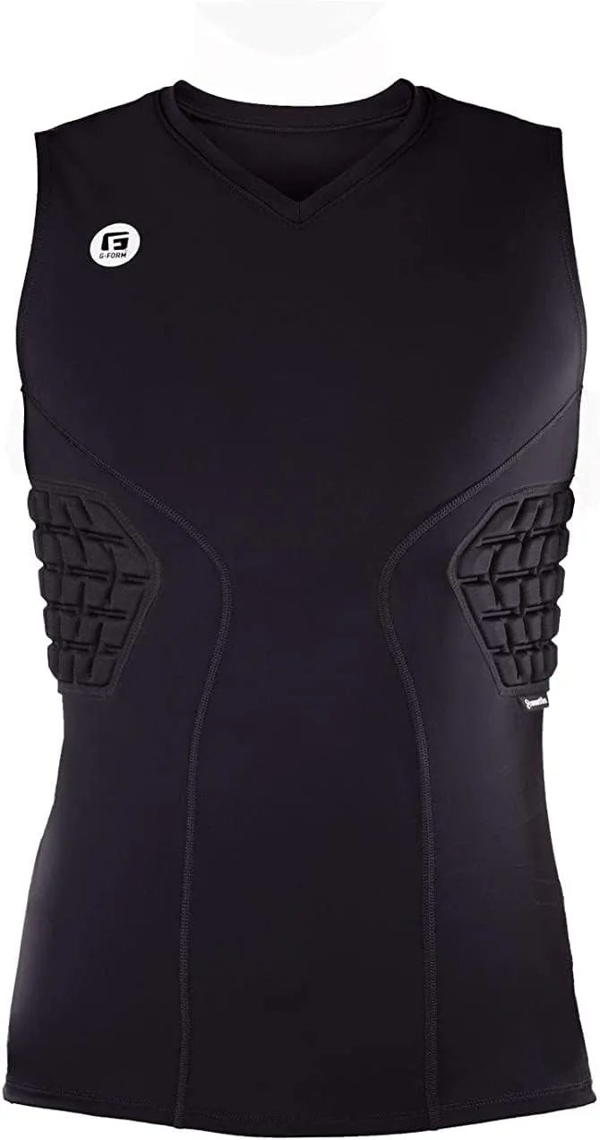 G-Form Padded Compression Basketball & Volleyball Shirt - Padded Compression Sports Tank Top for Men to Protect Chest