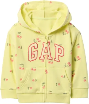 GAP Baby Girls Logo Full Zip Hoodie Hooded Sweatshirt