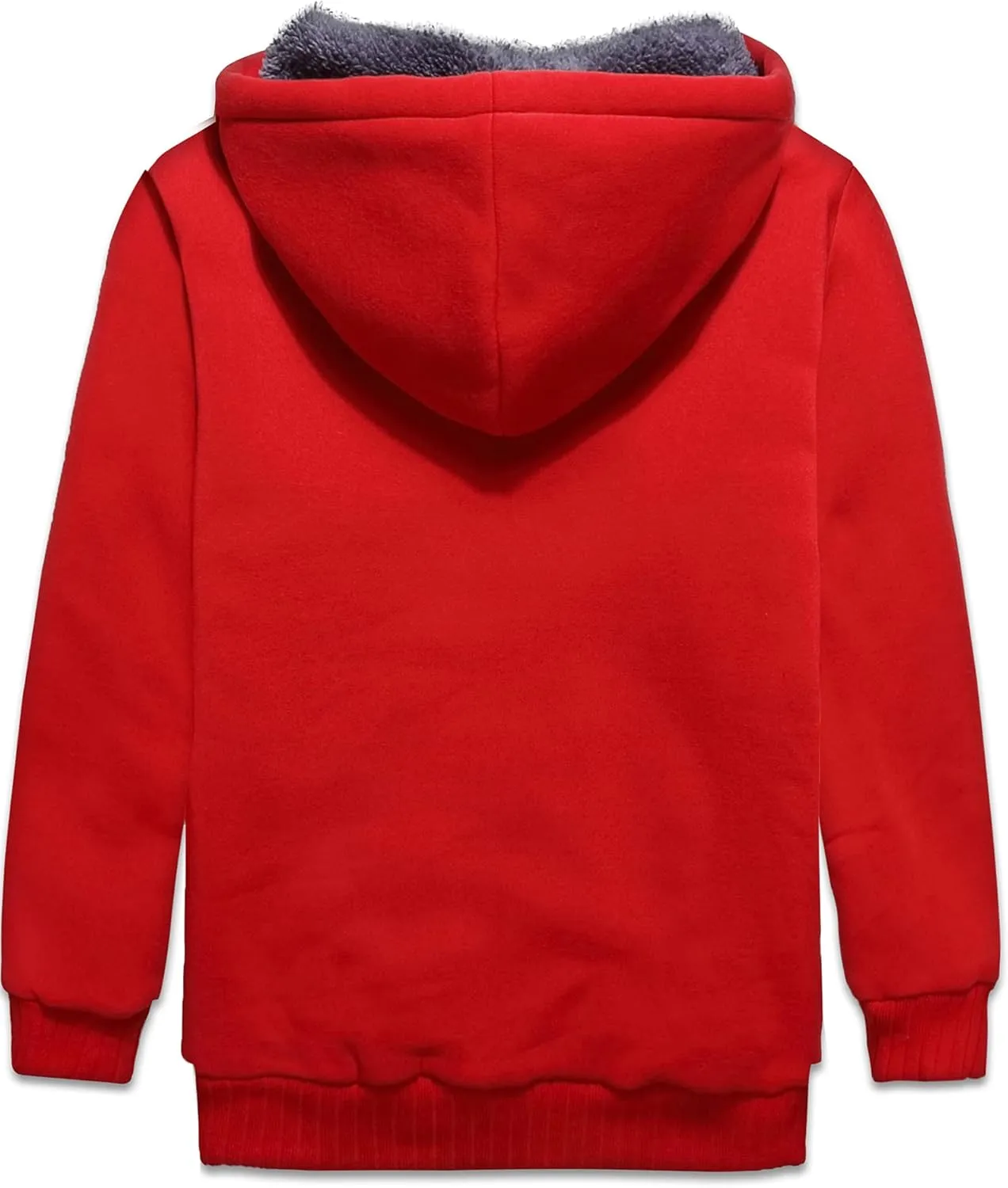 GEEK LIGHTING Boys Sherpa Lined Hoodie Kids Fleece Sweatshirt Full Zip Hooded Jacket
