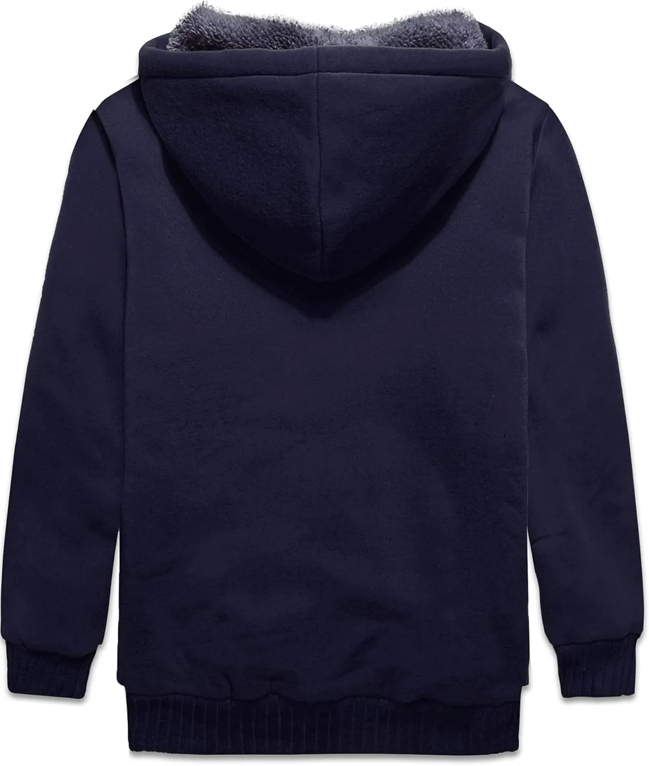 GEEK LIGHTING Boys Sherpa Lined Hoodie Kids Fleece Sweatshirt Full Zip Hooded Jacket