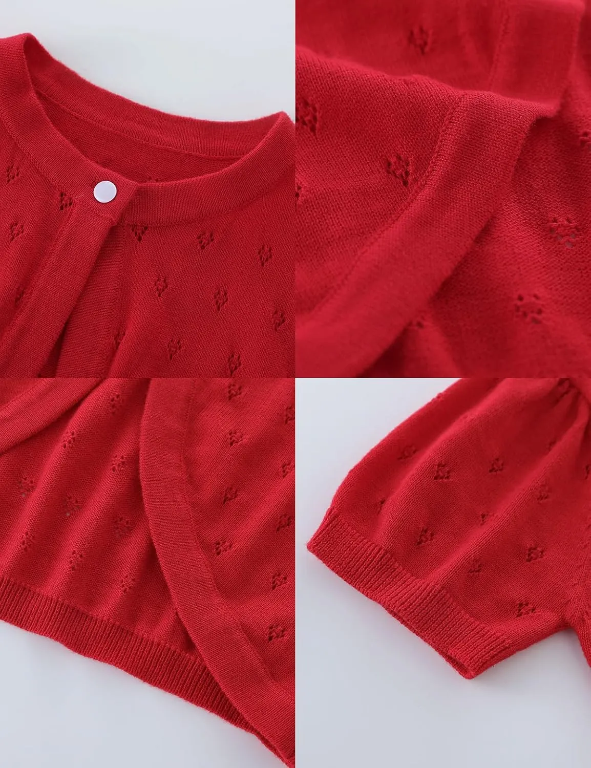 Girls Cardigan Sweater, Childrens Kids Toddler Bolero Shrug, Button Cover Up Cropped Tops