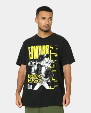 Goat Crew X Cowboy Bebop Edward Vintage T-Shirt Washed Black