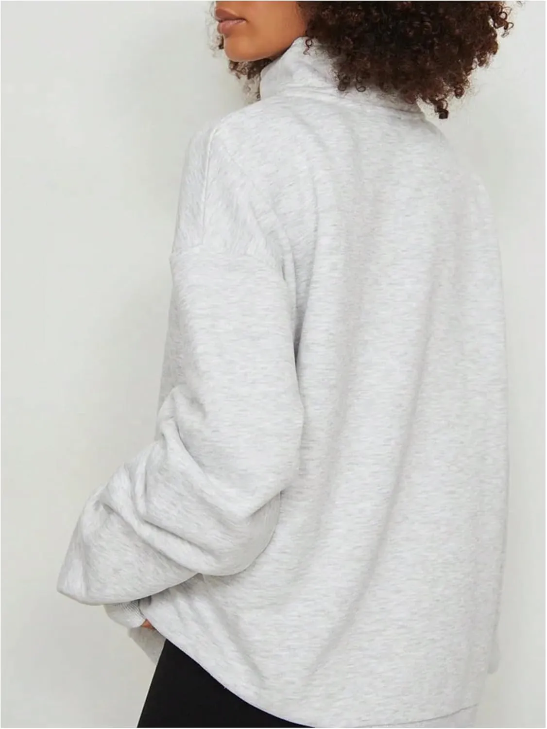 GORGLITTER Women's Notch Neck Sweatshirt Long Sleeves Pullover Tops