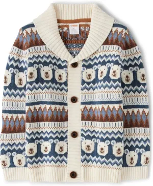 Gymboree Boys' and Toddler Long Sleeve Button Front Cardigan