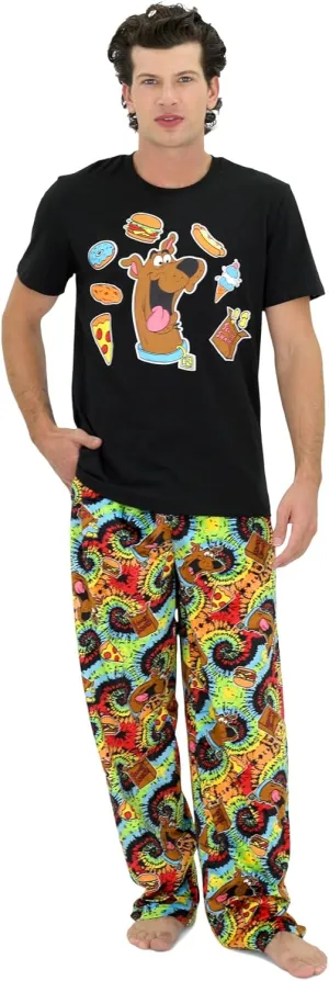 Handcraft Scooby Doo Pajamas for Men, 2 Piece Scooby Doo Pajama Pants & Shirt Loungewear Gift Box Set for Adults, Sizes S-XL