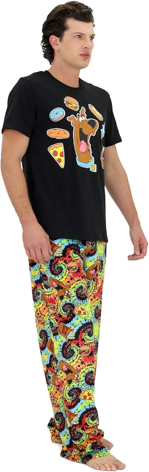Handcraft Scooby Doo Pajamas for Men, 2 Piece Scooby Doo Pajama Pants & Shirt Loungewear Gift Box Set for Adults, Sizes S-XL