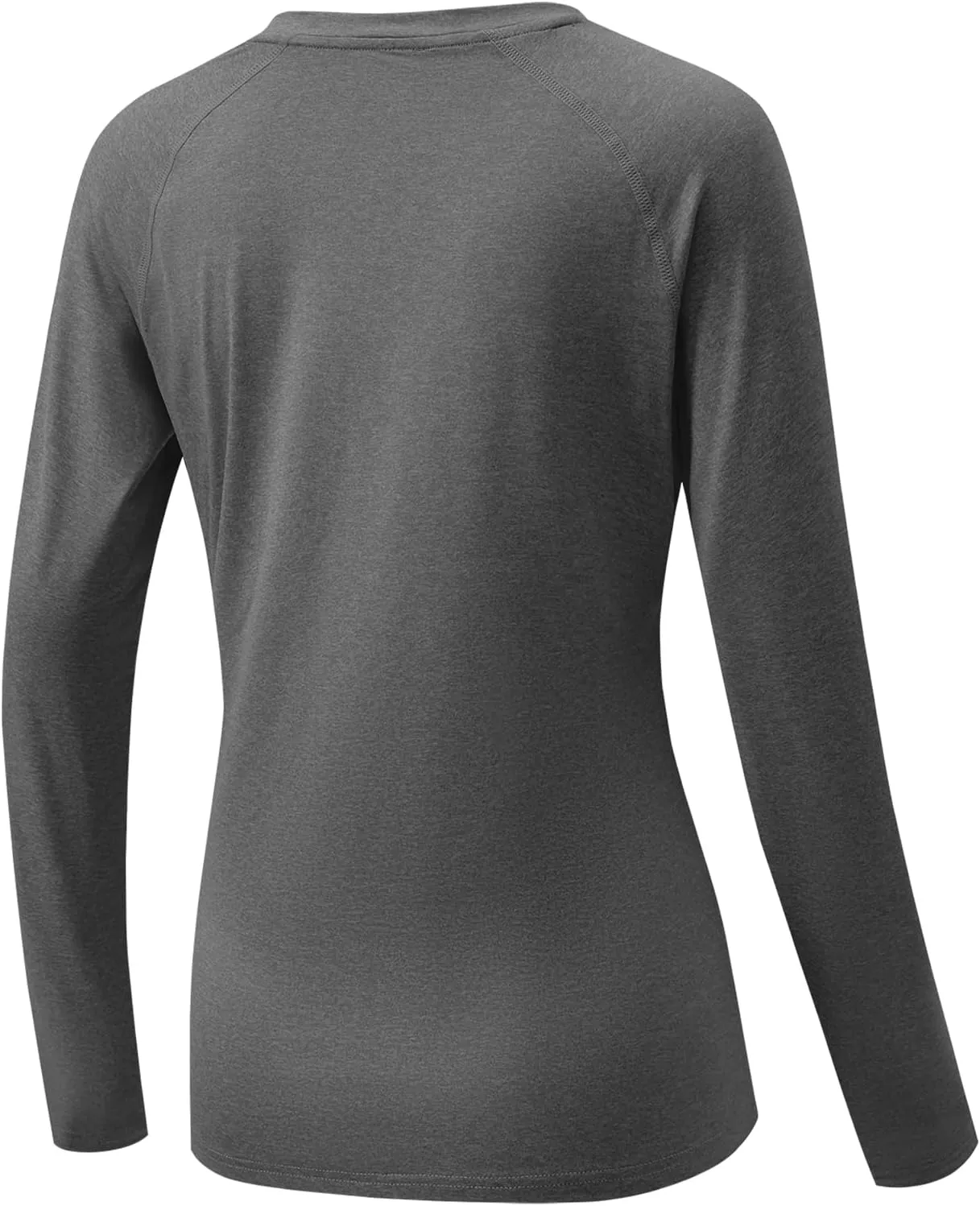 HISKYWIN Women's Quick Dry Shirts UPF 50  Sun Protection V-Neck Long Sleeve Athletic Workout Tops