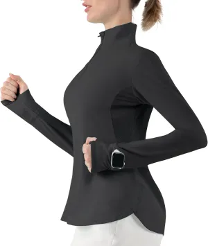 Hiverlay Women's Quick Dry Shirts Long Sleeve for Running Hiking Workout UPF50  Lightweight Pullover Top with Pocket