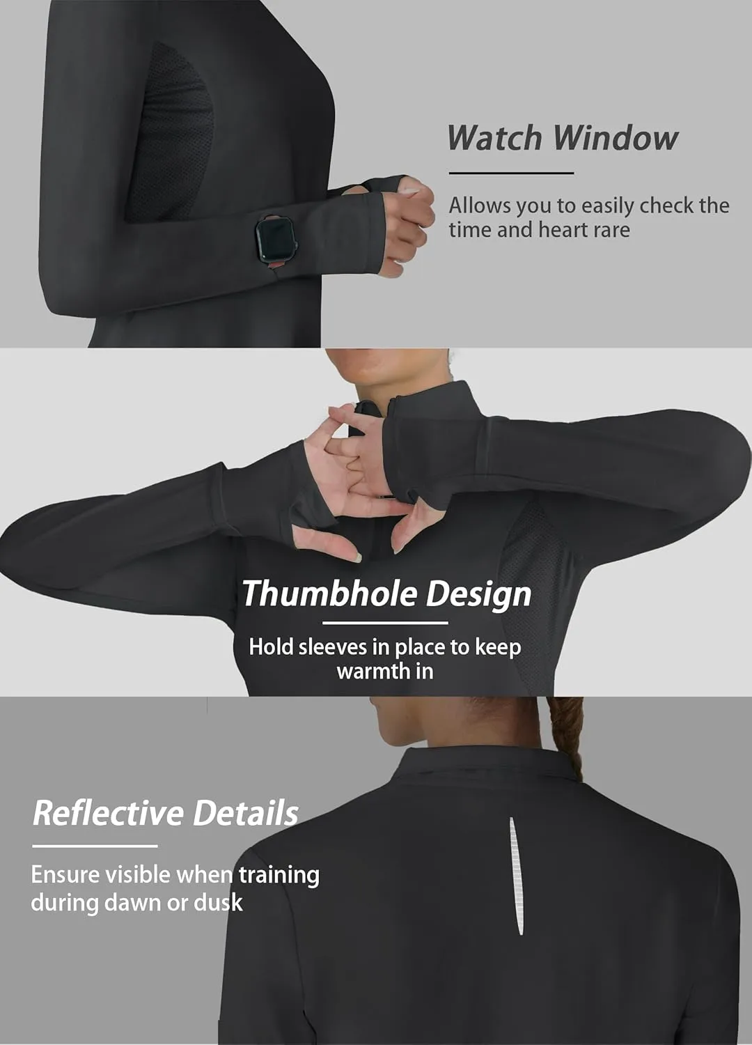 Hiverlay Women's Quick Dry Shirts Long Sleeve for Running Hiking Workout UPF50  Lightweight Pullover Top with Pocket