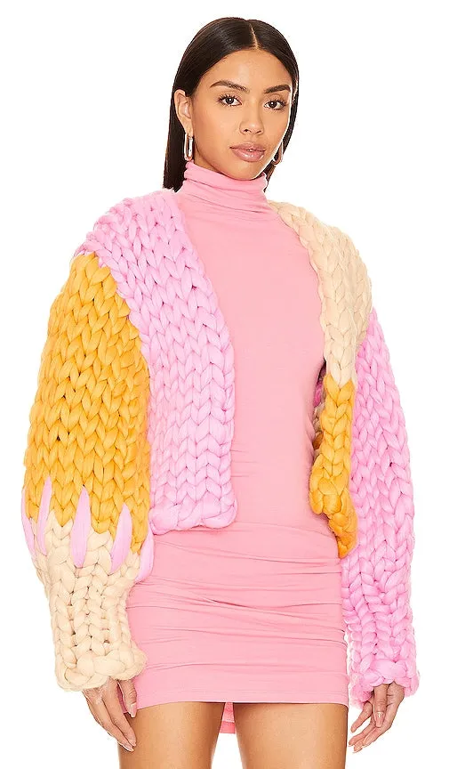 Hope Macaulay Athena Colossal Knit Jacket in Pink