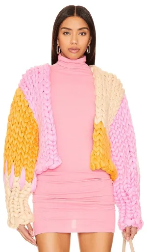 Hope Macaulay Athena Colossal Knit Jacket in Pink