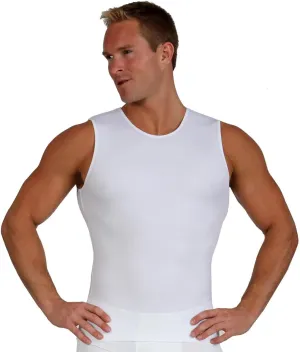 Insta Slim - Made in USA - Mens Compression Sleeveless Crew-Neck Slimming Shapewear Body Shaper with Tummy Control