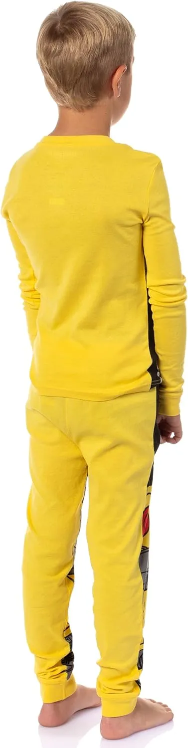 INTIMO Boy's Pajama Set Sleepwear Classic Cartoon Character Tight Fit Long Sleeve Sleep Loungewear