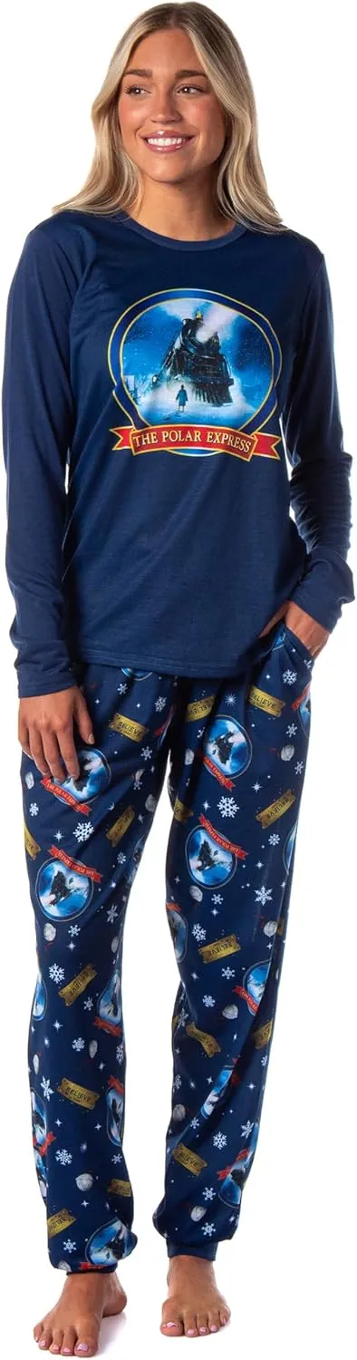 INTIMO The Polar Express Womens' Train Movie Film Sleep Jogger Pajama Set